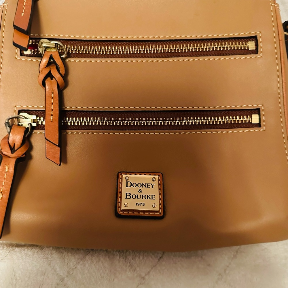 SOLD!!!!Dooney & Bourke Brown Crossbody Bag with Zipper Accents-SOLD!!!! - Picture 2 of 8